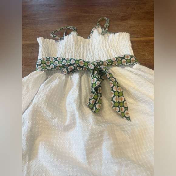Matilda Jane White & Green Spaghetti Strap Sundress - Kids‎ Size 8 - Picture 7 of 7